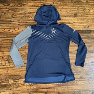 Dallas Cowboys Pullover Hoodie Shirt Navy/Gray Athletic Wear Size XL